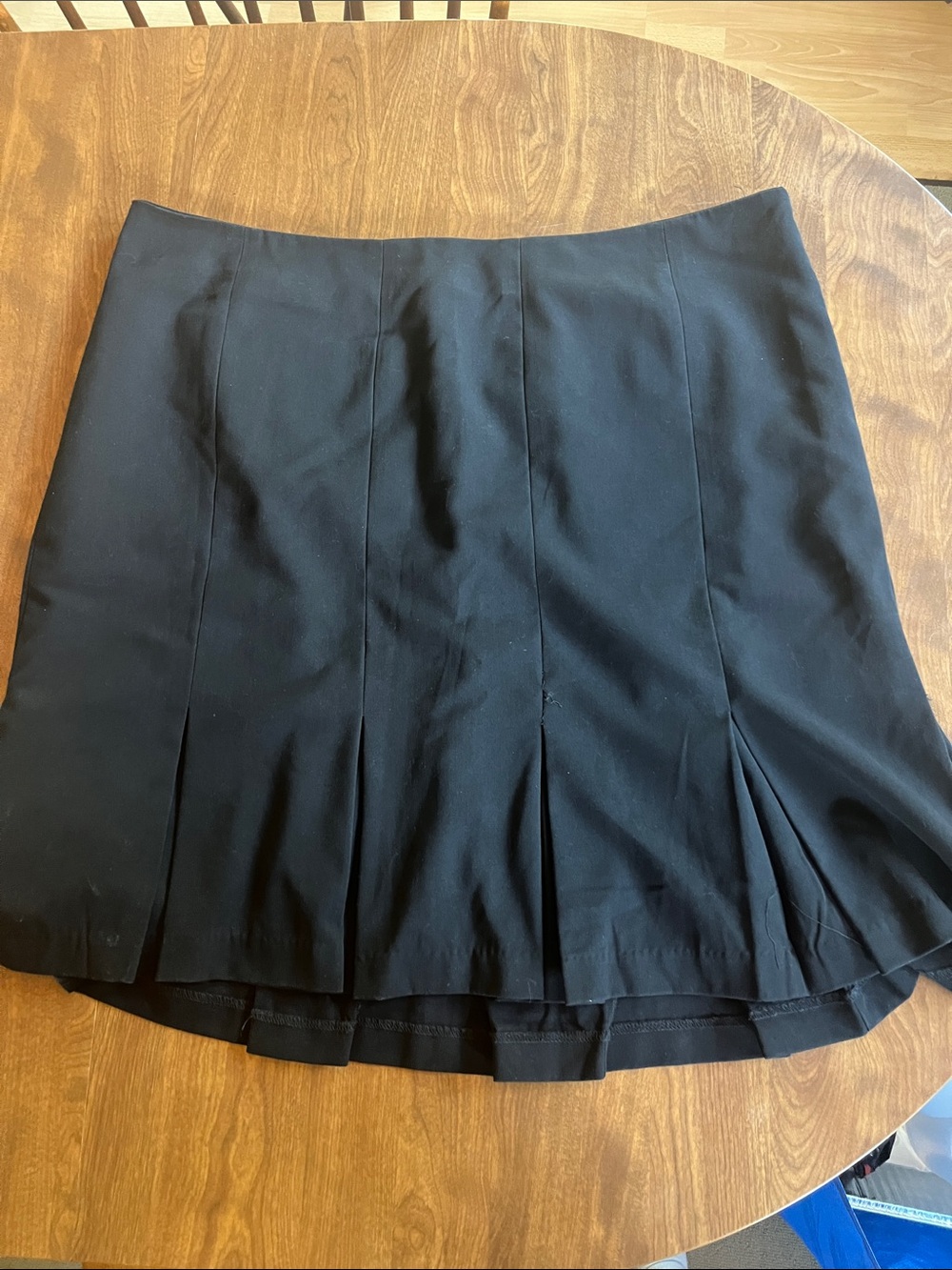 AGB Black Mini Skirt with Flared Panel Details